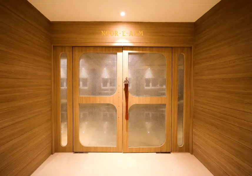 Hotel entrance of Hotel Aryavilas Mathura showing exterior façade and main entryway