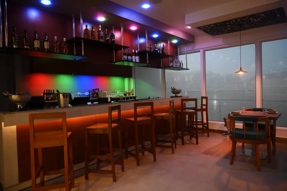 In-house restaurant at Pushkara Sarovar Portico, Dibrugarh serving Indian and multi-cuisine food