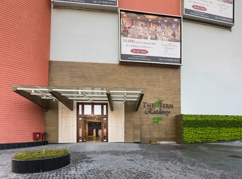 Entrance view of The Fern Residency hotel in Asansol