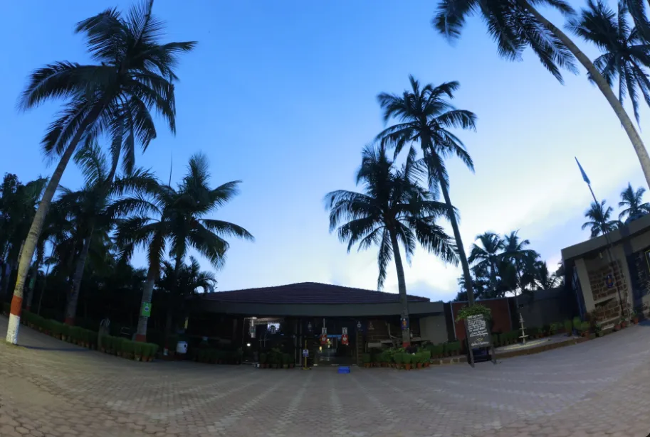 Entrance view of Toshali Sands resort in Puri