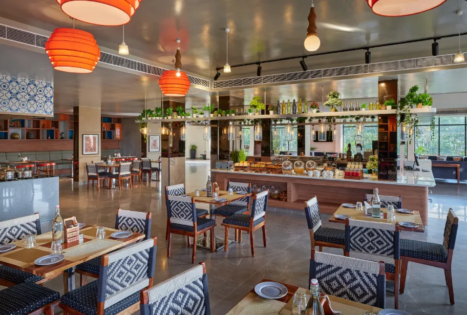 In-house restaurant at Zone By The Park, Gopalpur serving Indian and international cuisine