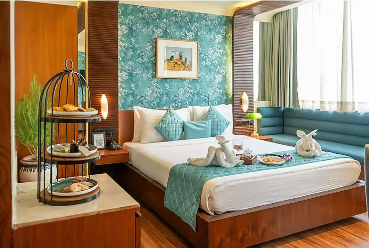 Club room at Regenta Orko’s, Kolkata designed for relaxed seating and quiet moments