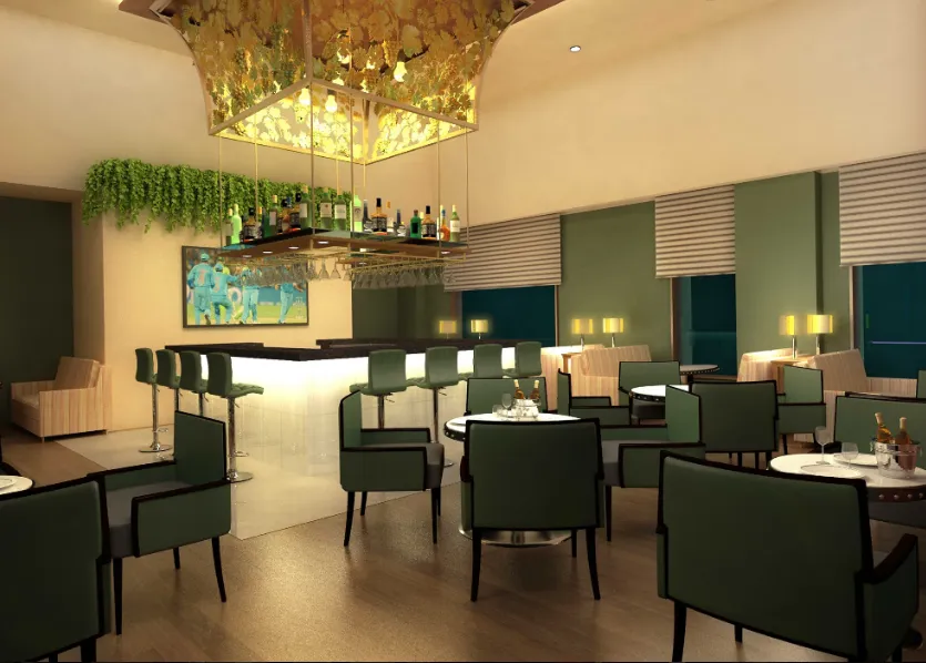 Entrance of Manjeera Sarovar Premiere Hotel Rajamundhry with façade and signage