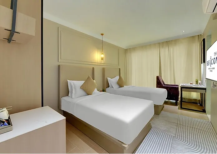 Executive Room at The Beacon Hotel NIBM Pune featuring spacious design and workspace